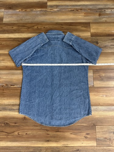 Vintage Levis Denim Shirt Pearl Snap Western Sawtooth Medium Wash Women’s Large - Bild 15 von 18