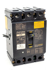 NF-SF3015 Mitsubishi 15 Amp 480 Volt Circuit Breaker w/ Aux - Next Day Option