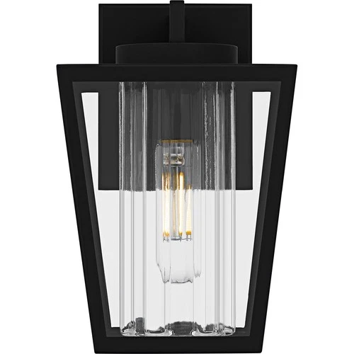 Matte Black  Outdoor Wall Lantern from the Jett Collection - Picture 3 of 5