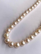  Buy It Now/45cm K14WG Akoya Pearl Necklace, 7.5-7.8cm, White Gold, 36.6g