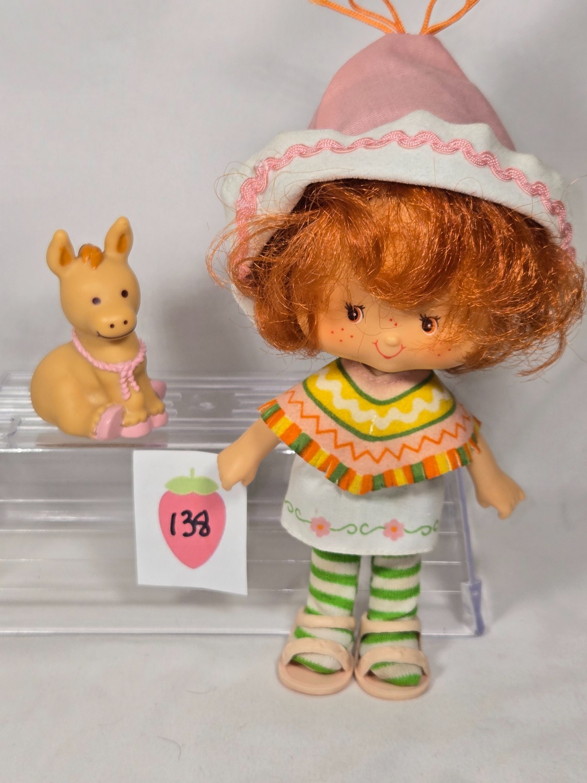 Vintage 1980s Kenner Strawberry Shortcake Doll Cafe Ole & Pet Donkey-Burrito