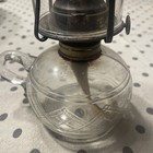 Vintage Clear Glass Oil Lamp With Chimney - Made In USA — photo 2