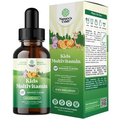 Natures Craft Liquid Multivitamin for Kids Immunity Support - Yummy Toddler S...