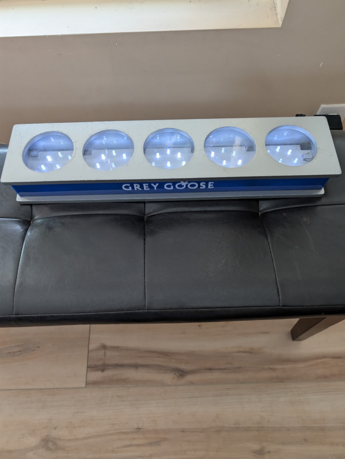 5 Bottle Grey Goose Light Up Bar Display Vodka