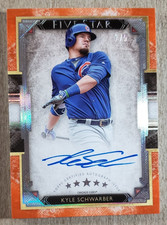 2018 Topps Five Star Orange Kyle Schwarber Auto 1/5 Chicago Cubs Autograph