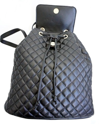 Guess Damen Rucksack Tasche Dada Quilted Backpack Schwarz gesteppt Neu - Bild 9 von 12
