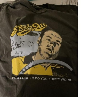 Rare Tony Soprano/Steely Dan ''Dirty Work'' T Shirt Remake tee NH24945