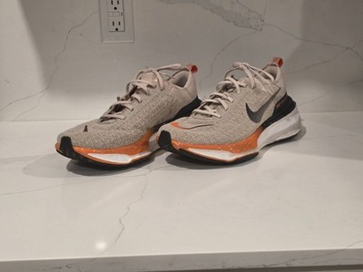 Nike ZoomX Invincible Run Flyknit 3 Men's Low Top Lace Up Oatmeal Orange
