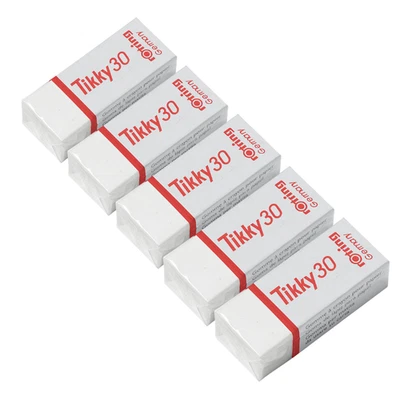 5x rotring Radierer Radiergummi Bleistifte Eraser weiß Tikky 30
