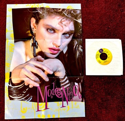 MADONNA BORDERLINE PROMO  7'' EU  POSTER RECORD 45 VINYL SINGLE FIRST ALBUM SIRE