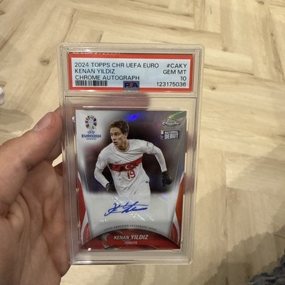 2024 Topps Chrome UEFA Euro Kenan Yildiz #CA-KY PSA 10 GEM MT Auto