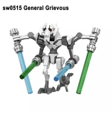 CUSTOM Star Wars General Grevious Brick Minifigure White Grievous