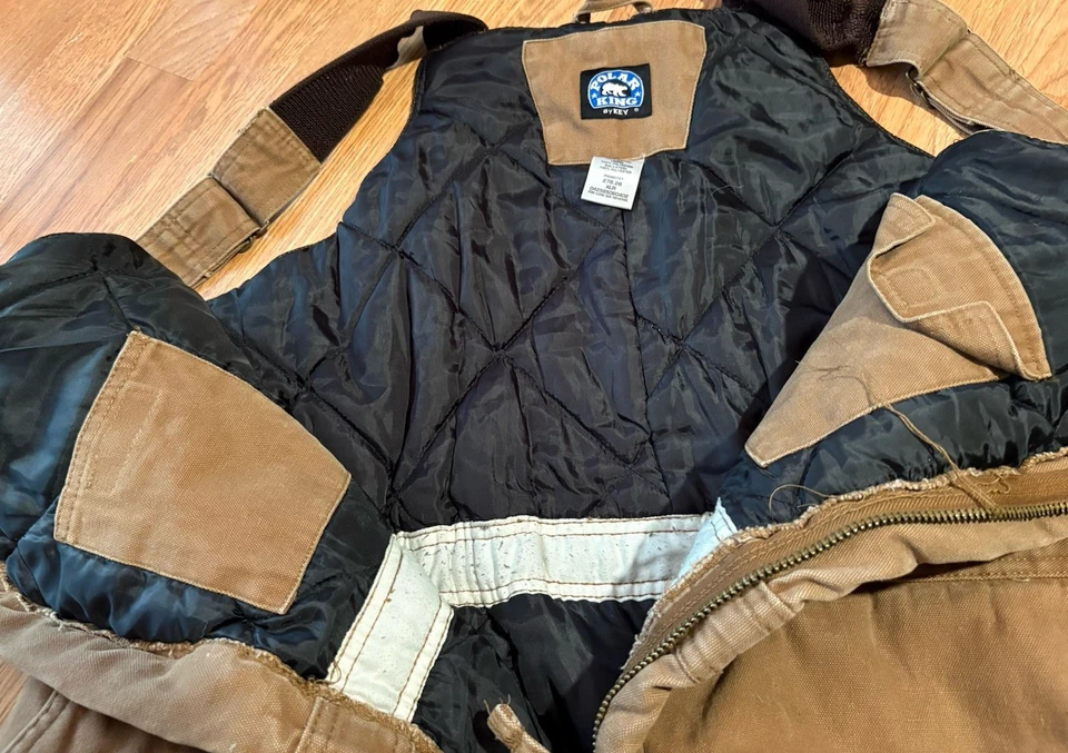 Mono con tirantes de lona Polar King By Key cremallera para piernas aislamiento pesado para hombres XL regular Foto 4 de 4