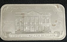 First National Mint and Trust 1/2 oz .999 Silver Bar 100.00 per troy oz