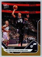 Ace Bailey 2025-26 NBA Topps NOW Card 217 /50 Gold Foil