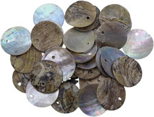 Natural Flat Shell Beads 50Pcs, 15Mm round Coin Charms for Jewelry Making Home D