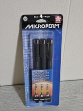 NEW Sakura MICROPERM Black Pens Multi-Surface 01, 03, 05