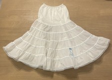 HOOPS MY DEAR  VINTAGE 1950s Blue Nylon Lace Full Slip Petticoat Skirt S