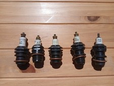 Ac Vintage Antique Spark Plugs Titan Cp Op And No Numbers. Lot Of 5