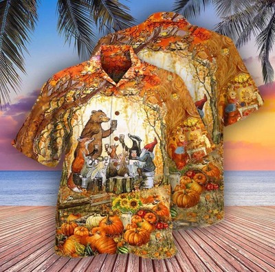 Thanksgiving Grateful Thankful And Blessed HAWAIIAN SHIRT