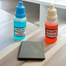 Silver 925 Testing Kit Neutralizer Solution Acid Scratch Stone Test Authenticity