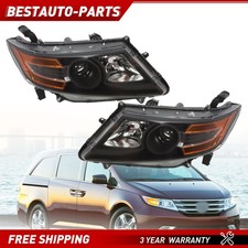 Lhrh Pair Halogen Black Front For Honda Odyssey 2011-2017 Headlights Headlamps Lhrh Pair Halogen Black Front For Honda Odyssey 2011-2017 Headlights Headlamps