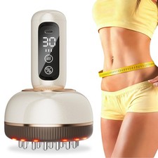 Lymphatic Drainage Massager, Handheld Cellulite Massage Tool with Red Light, ...