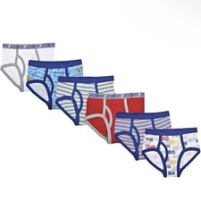 6 Pack Boys Size 2T -3T Toddler Briefs Soft Breathable Cotton Underwear