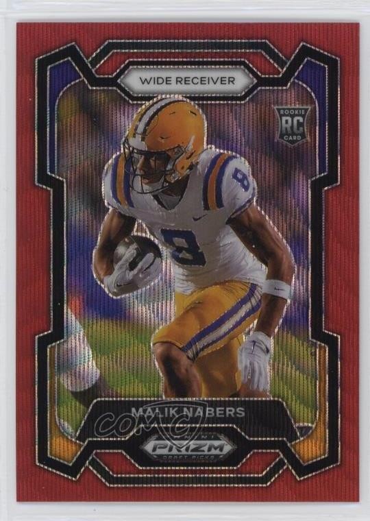 2024 Panini Prizm Draft Picks Ruby Wave Prizm Malik Nabers #109 Rookie RC 1g0b