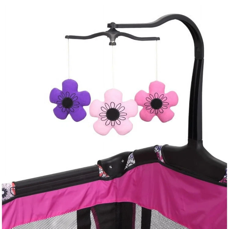 Baby Trend Floral Jardín Guardería Centro Playard, Plegable y Portátil con Moisés Foto 2 de 4