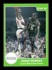 1985-86 Star Lifefuoy Bucks #6 Craig Hodges signed auto autograph  NM , crisp si