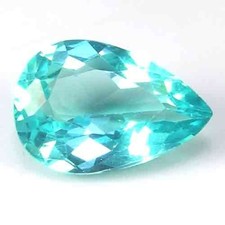 CONSPICUOUS GEM NATURAL VIVID SEA GREEN MADAGASCAR APATITE 1.0CT - PEAR CUT
