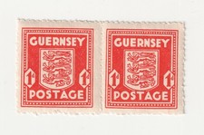 Guernsey Occupation 1941-44 1d Pair - Mint MNH
