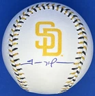 Trevor Hoffman Signed Autographed Padres Team Stitch Logo Baseball w/ Beckett