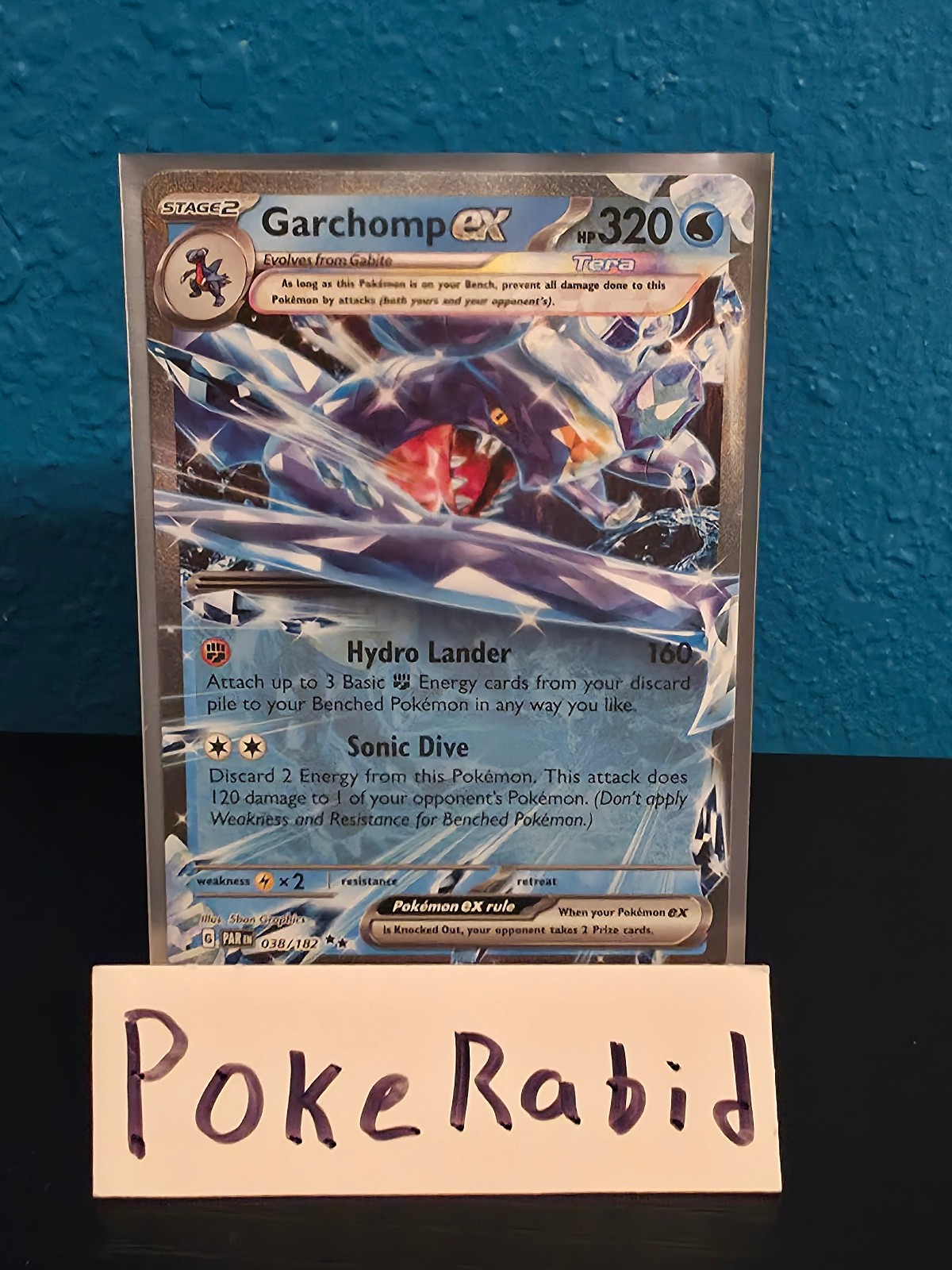 Garchomp ex 038/182 SV04: Paradox Rift MINT Holo