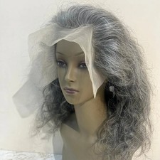 Lace front gray human hair wigs