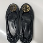 Tory Burch Minnie (FAIR CONDITION) Black/Gold Leather Ballet Flats Sz 8.5 39 — photo 9