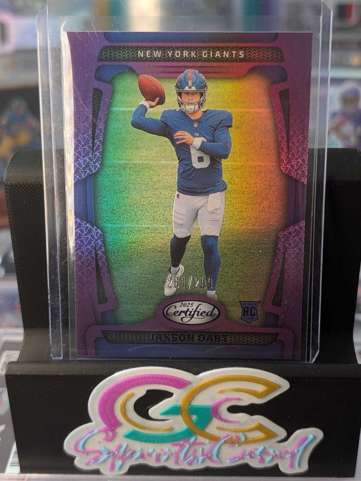 2025 Panini Certified Jaxson Dart #150 Mirror Purple /299 (RC)