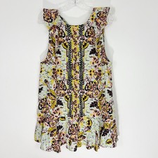 Free People Summer in Tulum Botanical Linen Blend Tunic Mini Dress Size Medium