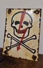 Vintage Porcelain War Time Sign From Poland
