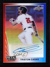 2021 Leaf Metal Draft 1990 Red White & Blue Rainbow 6/10 Triston Casas Auto uk2