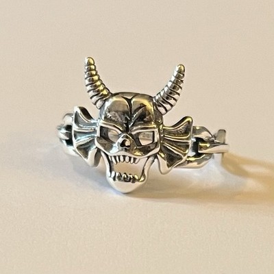 Stranger Things Hellfire Style 925 Stirling Silber Ring Größe 9 Brandneu 