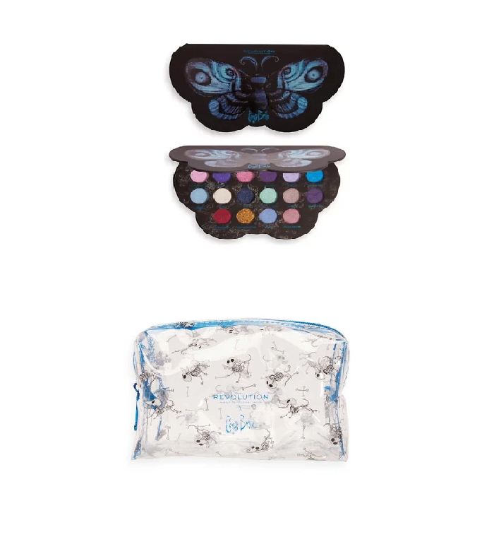 Revolution Eyeshadow Corpse Bride Butterfly Shadow Palette + Scraps Makeup Bag