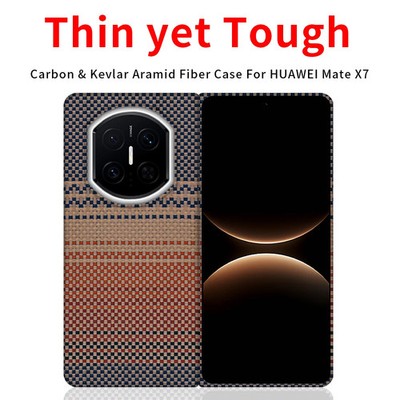 Genuine Aramid Carbon Fiber Magnetic Case Huawei Mate X7 Matte Hard Thin Cover