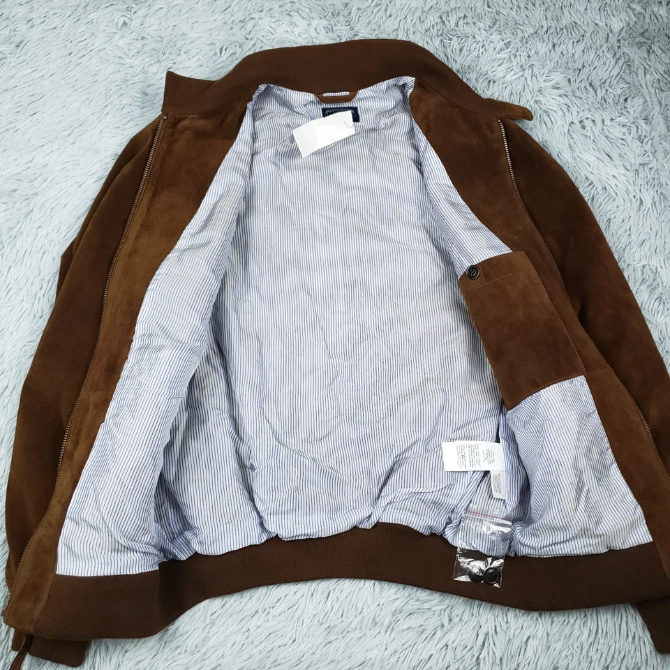 J. Crew Harrington Jacket In Italian Suede Men's S Aged Mahogany MSRP $898 - Image 3 of 4