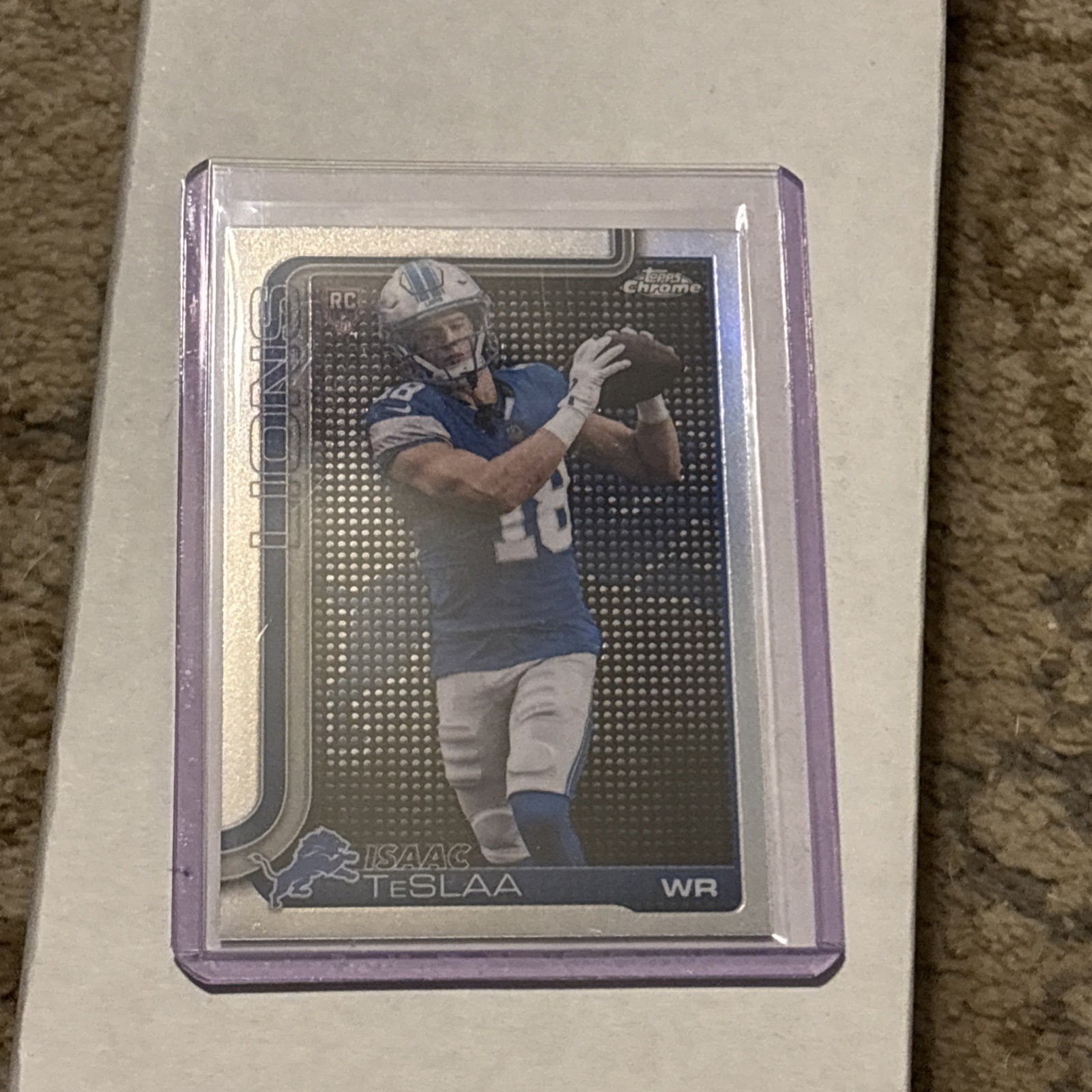 Isaac TeSlaa (RC) Lightboard Logo Variation Lions - 2025 Topps Chrome Football