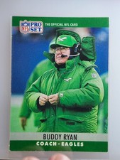 1990 Pro Set Football -  Buddy Ryan - Philadelphia Eagles - Head Coach Card 253