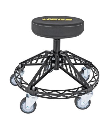 JEGS Heavy-Duty Rolling Shop Stool w/Pneumatic Adjustable Height from 21 in. to