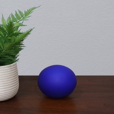 Vintage/Retro HABITAT Cobalt Blue Glass PEBBLE Small Round Table Lamp/Light