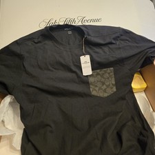 New Coach Men T-shirt Black Logo Multicolor Large Limited Edition. Authentic